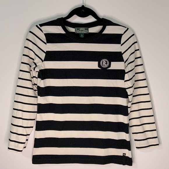 Ralph Lauren Active Stripe 3/4 T-Shirt - Picture 1 of 5